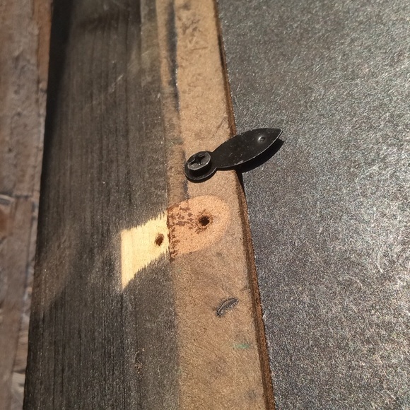 Wood Frame With Carved Trim Barnwood Look - Picture 9 of 12